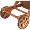 Шезлонг на колесах серии INTERSYSTEM коричневого цвета из дерева ироко