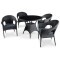 Комплект мебели МОРА А1 d96 4+1 искусственный ротанг T190A-1/Y-97A