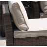 Модульный комплект мебели серии SOFIYA BROWN (София) диван трансформер коричневого цвета с крышей AFM-320B из плетеного искусственного ротанга