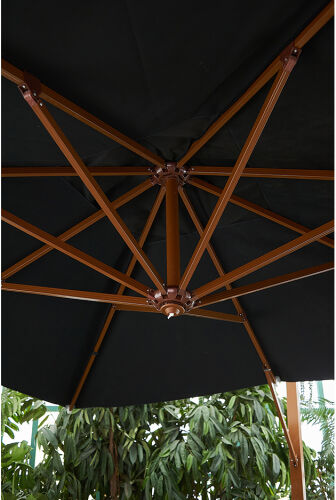 Зонт для кафе MAESTRO 300 квадратный черный на боковой опоре без волана