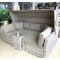 Модульный комплект мебели серии SOFIYA GRAY (София) диван трансформер серого цвета с крышей AFM-320G из плетеного искусственного ротанга