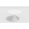 Стол обеденный GARDENINI VOGLIE ROUND (Вогли Раунд) размером D110 цвет белый из алюминия