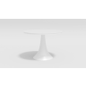 Стол обеденный GARDENINI VOGLIE ROUND (Вогли Раунд) размером D110 цвет белый из алюминия