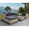 Комплект мебели угловой YR821G Grey/Grey на 5 персон серый из искусственного ротанга