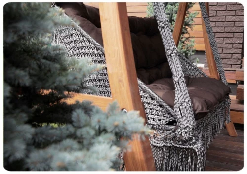 Подвесные плетеные качели ФОРТАЛЕЗА в комплекте с подушками