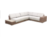 Лаунж зона серии SARITA (Сарита) на 5 персон с угловым диваном из плетеного искусственного ротанга цвет коричневый