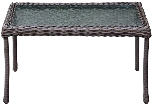 Столик журнальный GIZA (Гиза) 76х43х46 коричневый из искусственного ротанга