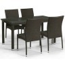 Комплект мебели MONIKA (Моника) T256A/Y380A коричневый со столом 140х90 на 4 персоны из искусственного ротанга