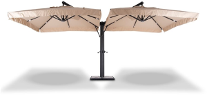 Зонт на два купола серии РИМ на металлической опоре