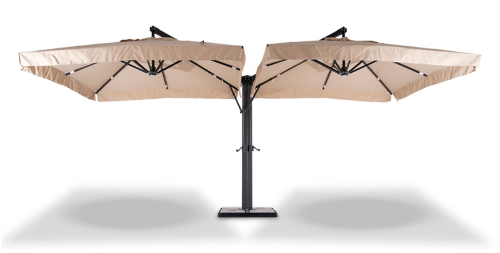 Зонт на два купола серии РИМ 6х3 на металлической опоре