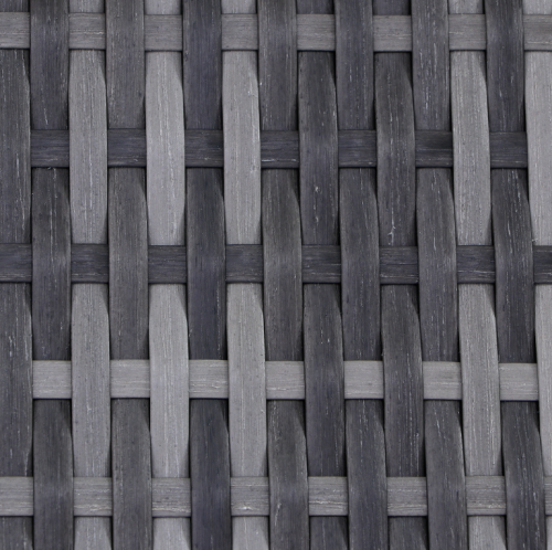 Шезлонг лежак серии YUDZHIN (Юджин) с матрасом серого цвета из плетеного искусственного ротанга