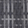 Шезлонг лежак серии YUDZHIN (Юджин) с матрасом серого цвета из плетеного искусственного ротанга