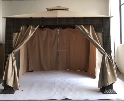 Беседка-шатер COUNTRY (Кантри) коричневая из искусственного ротанга