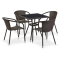 Комплект мебели MONIKA (Моника) T282BNT/Y137C коричневый со столом 70х70 на 4 персоны из искусственного ротанга
