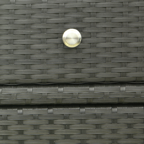 Шкаф серии MORGAN (Морган) цвет темно-серый из плетенного искусственного ротанга
