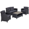 Комплект мебели AFM-804G Dark Grey на 4 персоны из искусственного ротанга