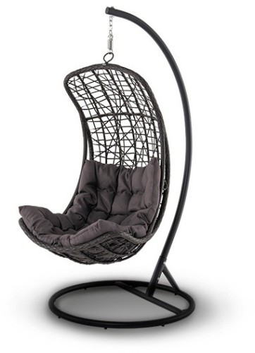 Кресло подвесное ВИШИ коричневое из искусственного ротанга