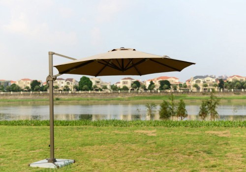 Садовый зонт Garden Way А002-3500 (Гарден вэй) цвет бежевый для кафе с боковой алюминиевой опорой