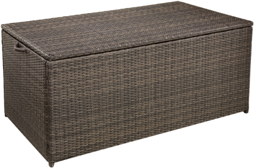 Ящик сундук для хранения подушек Lopes (Лопес) из плетеного искусственного ротанга цвет коричневый