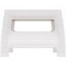 Столик журнальный YALTA SMALL TABLE (Ялта) белый из пластика под искусственный ротанг