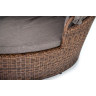 Кровать шезлонг серии СТИЛЬЯНО круглая коричневая из искусственного ротанга