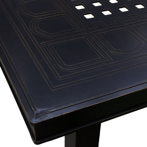 Обеденная зона серии MARIBEL (Марибель) на 8 персон со столом 240х120 черного цвета из литого алюминия