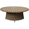 Комплект мебели серии GORENJE (Горенье) со столом D180 на 8 персон коричневый из искусственного ротанга