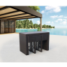 Барный комплект мебели серии SHELDON (Шелдон) T390AD/Y390A-W63 на 6 персон коричневый из искусственного ротанга
