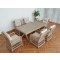 Комплект мебели ISABELLA (Изабелла) на 6 персон со столом 200х100 бежевый из искусственного ротанга