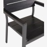 Кресло обеденное POLYWOOD-3 (ДПК Поливуд-3) из литого алюминия цвета каштан