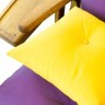 Качели садовые 4-местные серии INTERSYSTEM с фиолетовой подушкой из дерева ироко