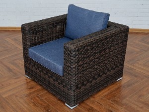 Кресло серии KARL (Карл) коричневое из искусственного ротанга