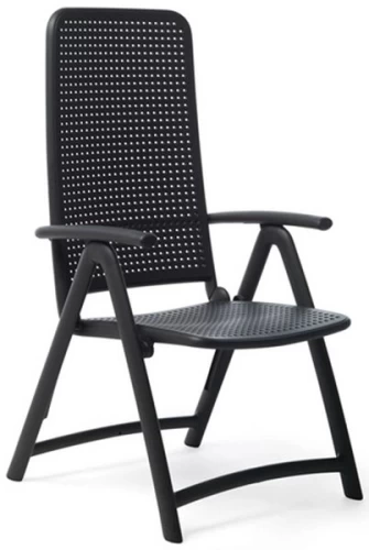 Комплект мебели серии DARSENA-CLIP (Дарсэна-Клип) 4+1 из высококачественного полпипропилена цвет антрацит