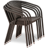 Комплект мебели серии MONIKA (Моника) T282ANT/Y137C коричневый со столом D72 на 4 персоны из плетеного искусственного ротанга