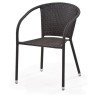 Комплект мебели серии MONIKA (Моника) T282ANT/Y137C коричневый со столом D72 на 4 персоны из плетеного искусственного ротанга