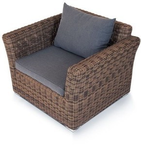 Кресло серии КАПУЧИНО коричневое из искусственного ротанга