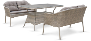 Комплект мебели VENTURA (Вентура) T198C/S54C латте со столом 140х80 на 4 персоны из искусственного ротанга