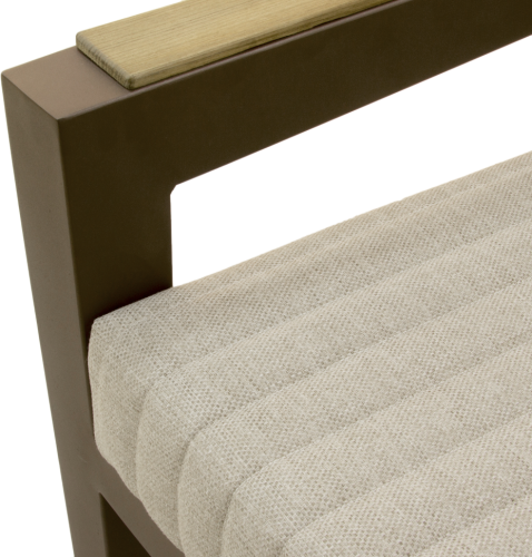 Лаунж зона серии HIGOLD CHAMPION на 7 персон цвет коричневый с двумя трехместными диванами из алюминия