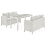 Комплект мебели VENTURA (Вентура) T365/S65B на 6 персон со столом 190х100 латте из искусственного ротанга