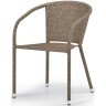 Комплект мебели T282ANT/Y137C-W56 на 4 персоны из плетеного искусственного ротанга, цвет светло-коричневый