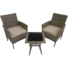 Комплект мебели VIRGINIYA BALCONY SET NEW (Вирджиния) бежево-серый на 2 персоны из искусственного ротанга