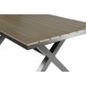 Стол обеденный серии AROMA (Арома) размером 150х90 алюминиевый цвет светло коричневый