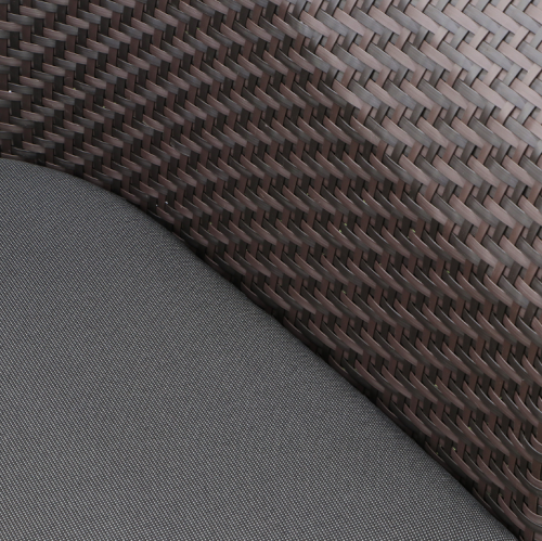 Угловой модульный комплект на 8 персон серии GRACIA (Грасия) из плетеного искусственного ротанга цвет темно-коричневый