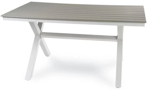 Стол обеденный серии AROMA (Арома) размером 150х90 алюминиевый цвет светло серый