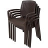 Комплект мебели YALTA BIG FAMILY 2 CHAIR (Ялта) темно коричневый из пластика под искусственный ротанг