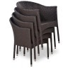 Комплект мебели НИКА d80 BR 3+1 из искусственного ротанга T283ANT-Y350-(W51)