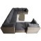 Комплект мебели угловой модульный серии ЛУНГО на 6-8 персон соломенный из искусственного ротанга