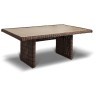 Комплект мебели угловой БЕРГАМО коричневого цвета на 8 персон со столом 180х100 из искусственного ротанга