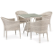 Комплект мебели серии VENTURA LATTE (Вентура) на 4 персоны со столом 70х70 из плетеного искусственного ротанга