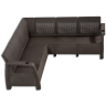 Комплект мебели YALTA CORNER RELAX (Ялта) темно коричневый из пластика под фактуру искусственного ротанга